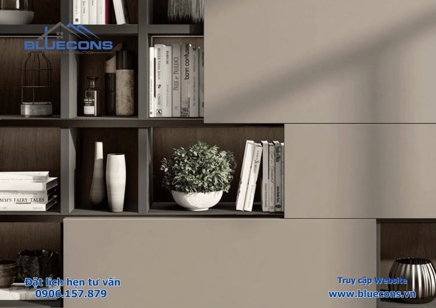 Kệ trưng bày gỗ MDF