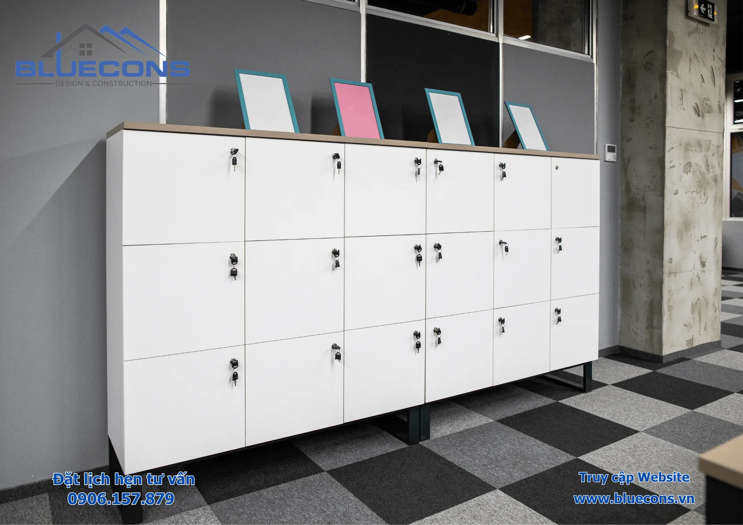 Mẫu Tủ locker văn phòng