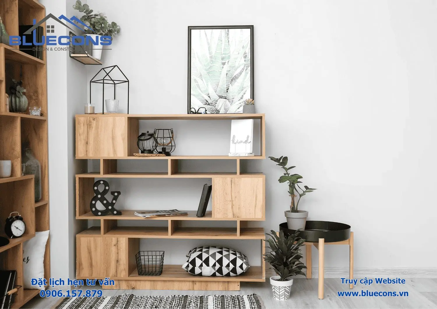 Mẫu kệ trưng bày bằng gỗ