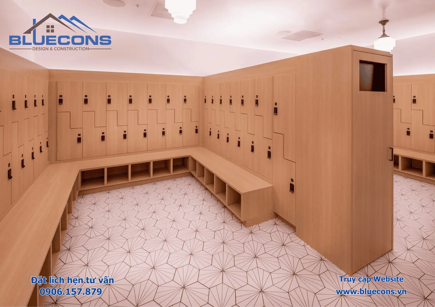 Mẫu tủ locker gỗ
