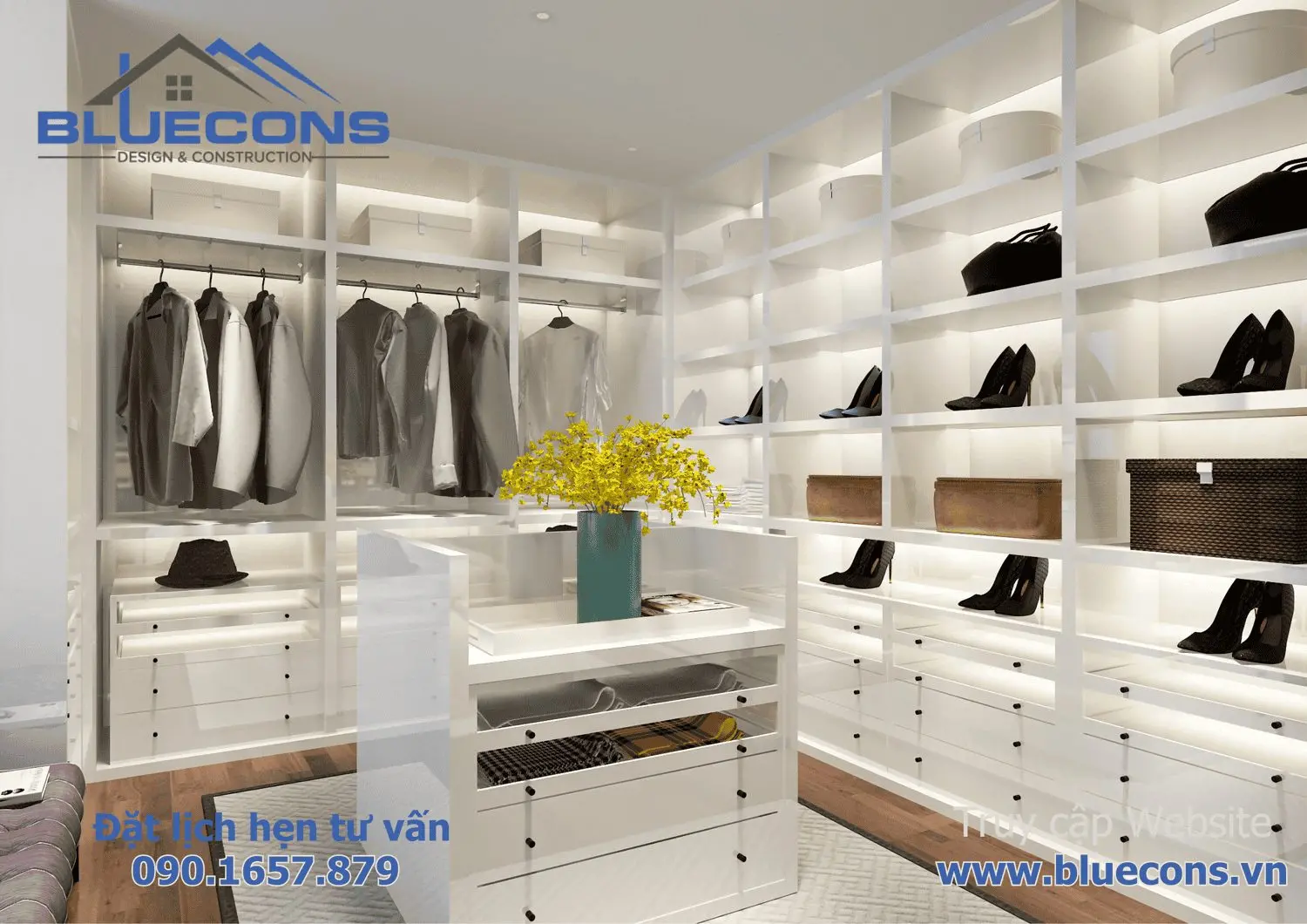 Mẫu tủ trưng bày hiện đại