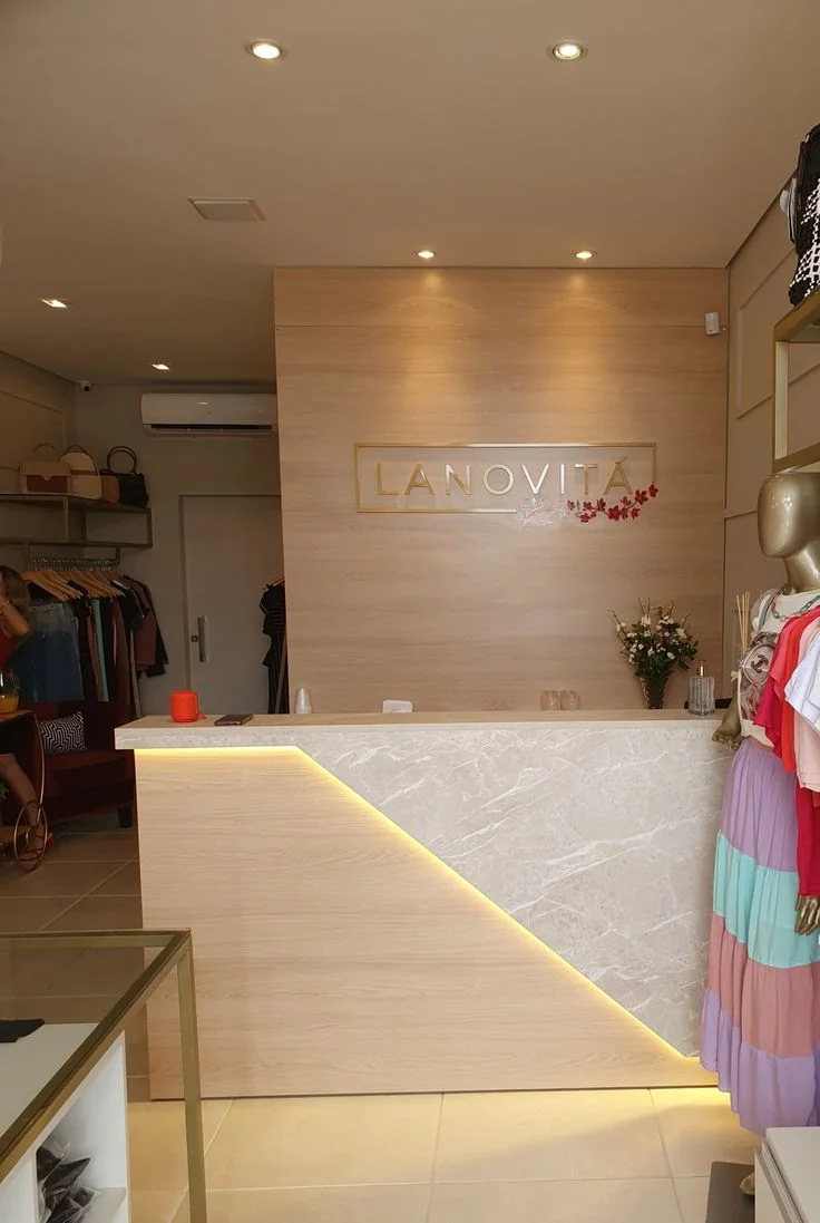 Quầy thu ngân spa sang trọng