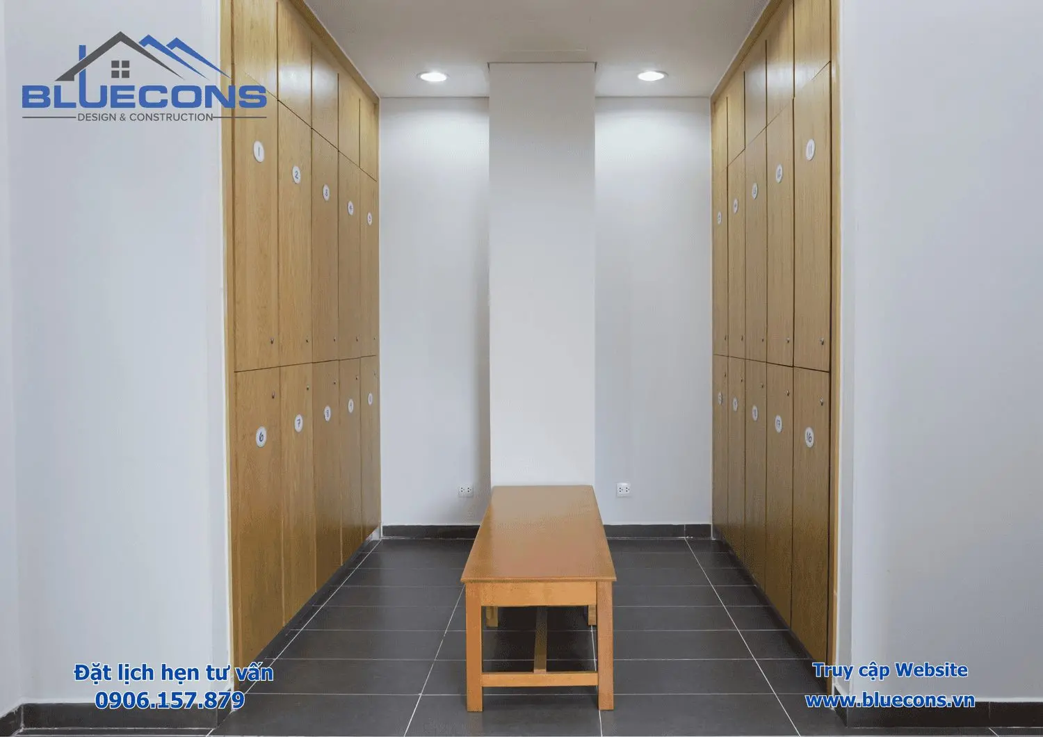 Tủ locker bằng gỗ công nghiệp
