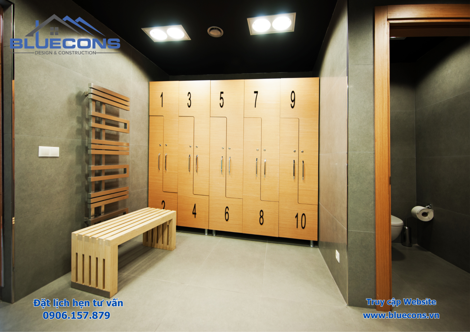Tủ locker bằng gỗ công nghiệp