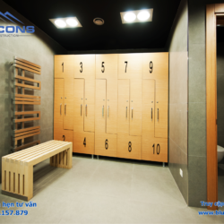 Tủ locker bằng gỗ công nghiệp