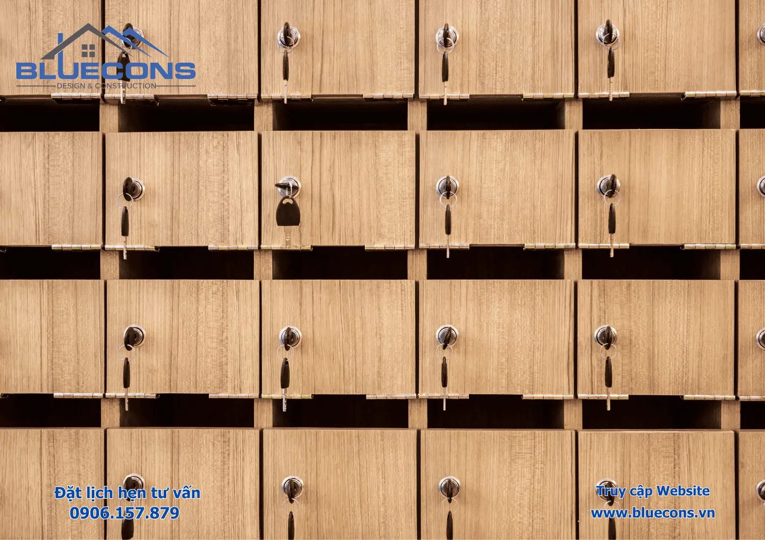Tủ locker bằng gỗ công nghiệp