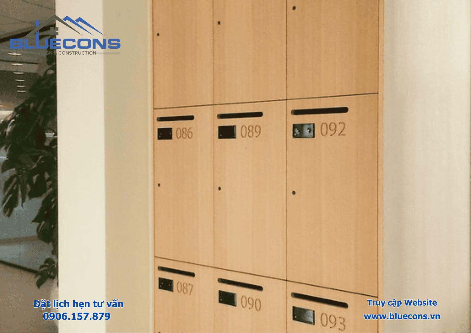 Tủ locker gỗ HDF