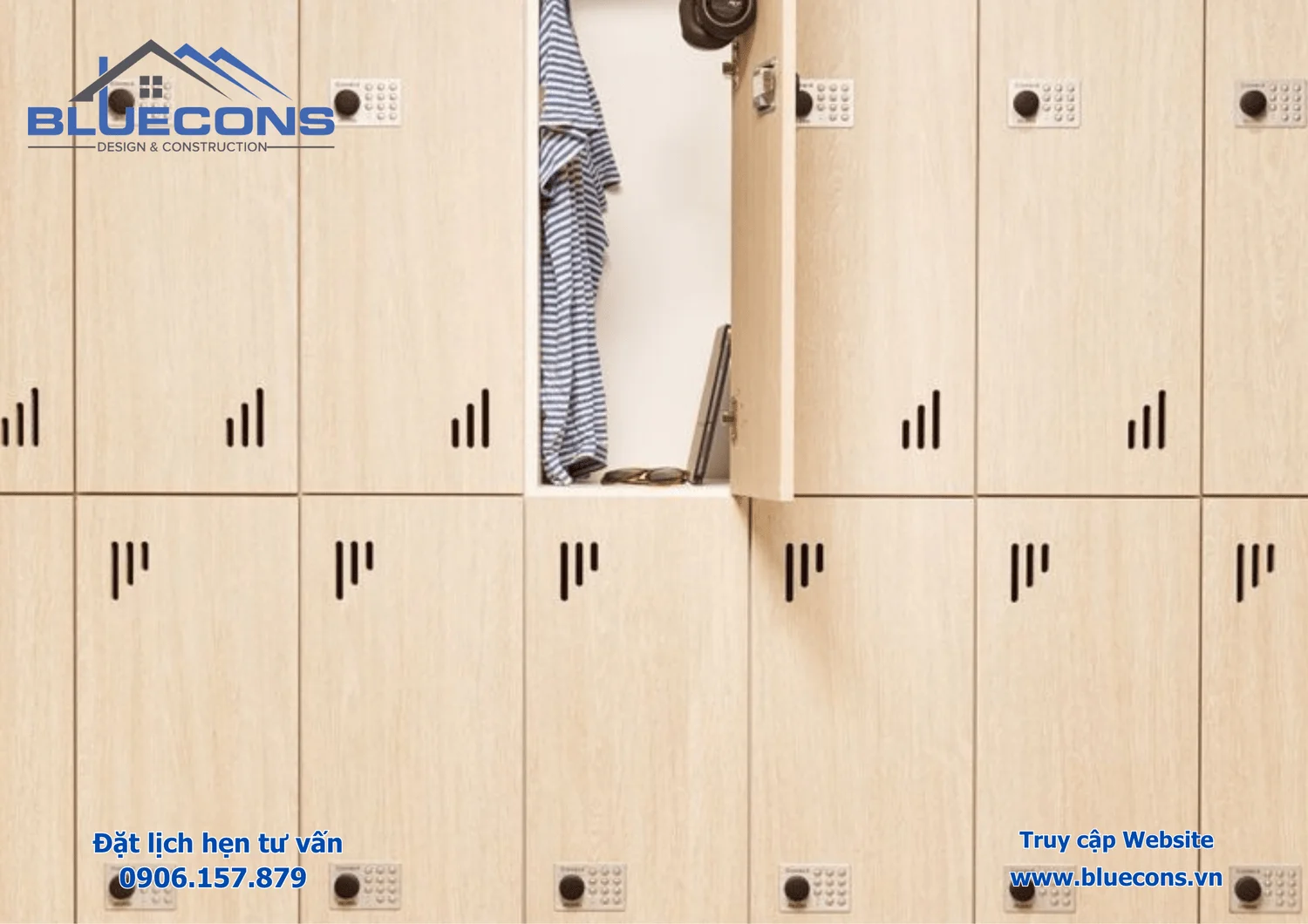 Tủ locker gỗ HDF