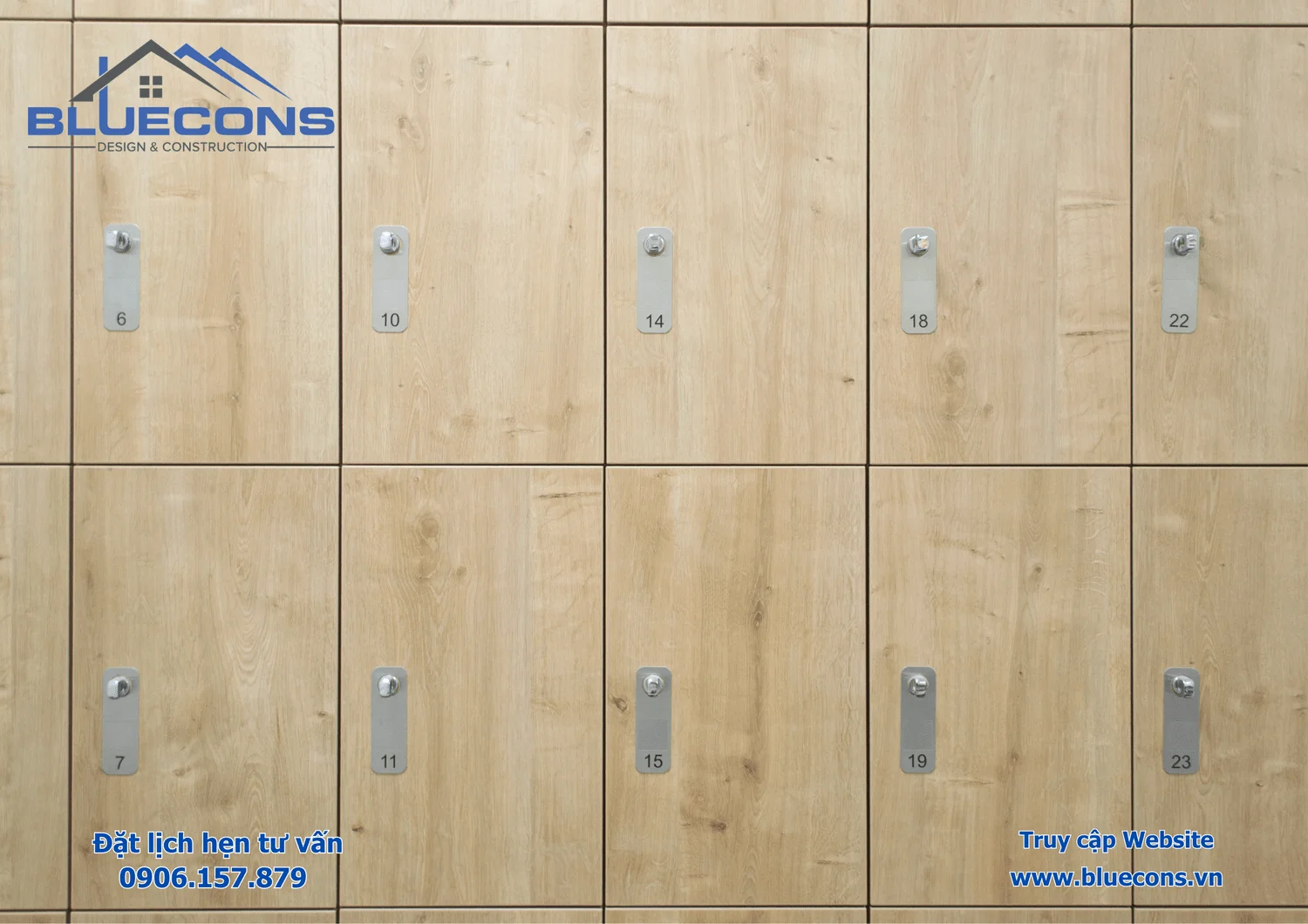Tủ locker gỗ HDF