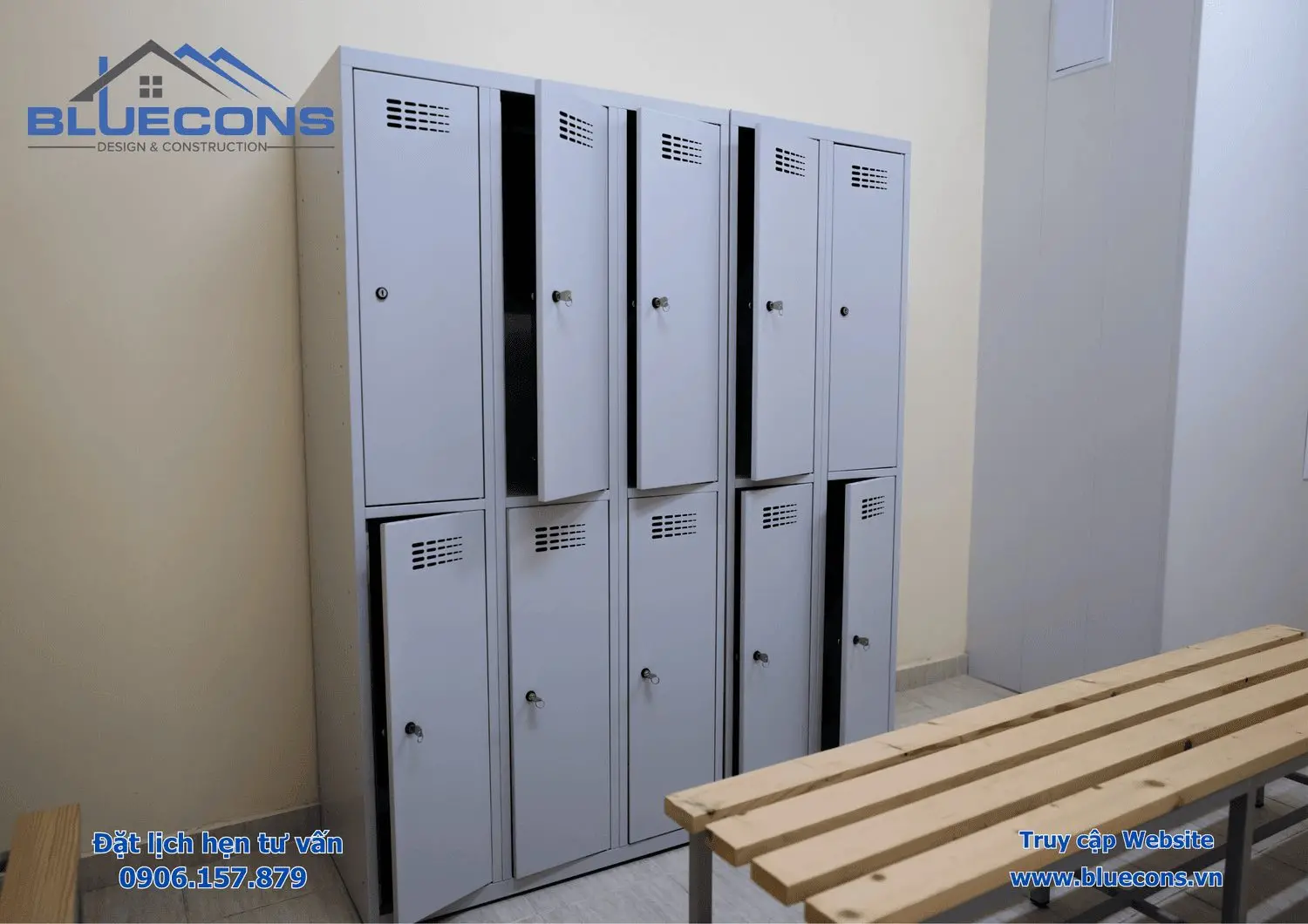 Tủ locker nhiều ngăn tiện lợi