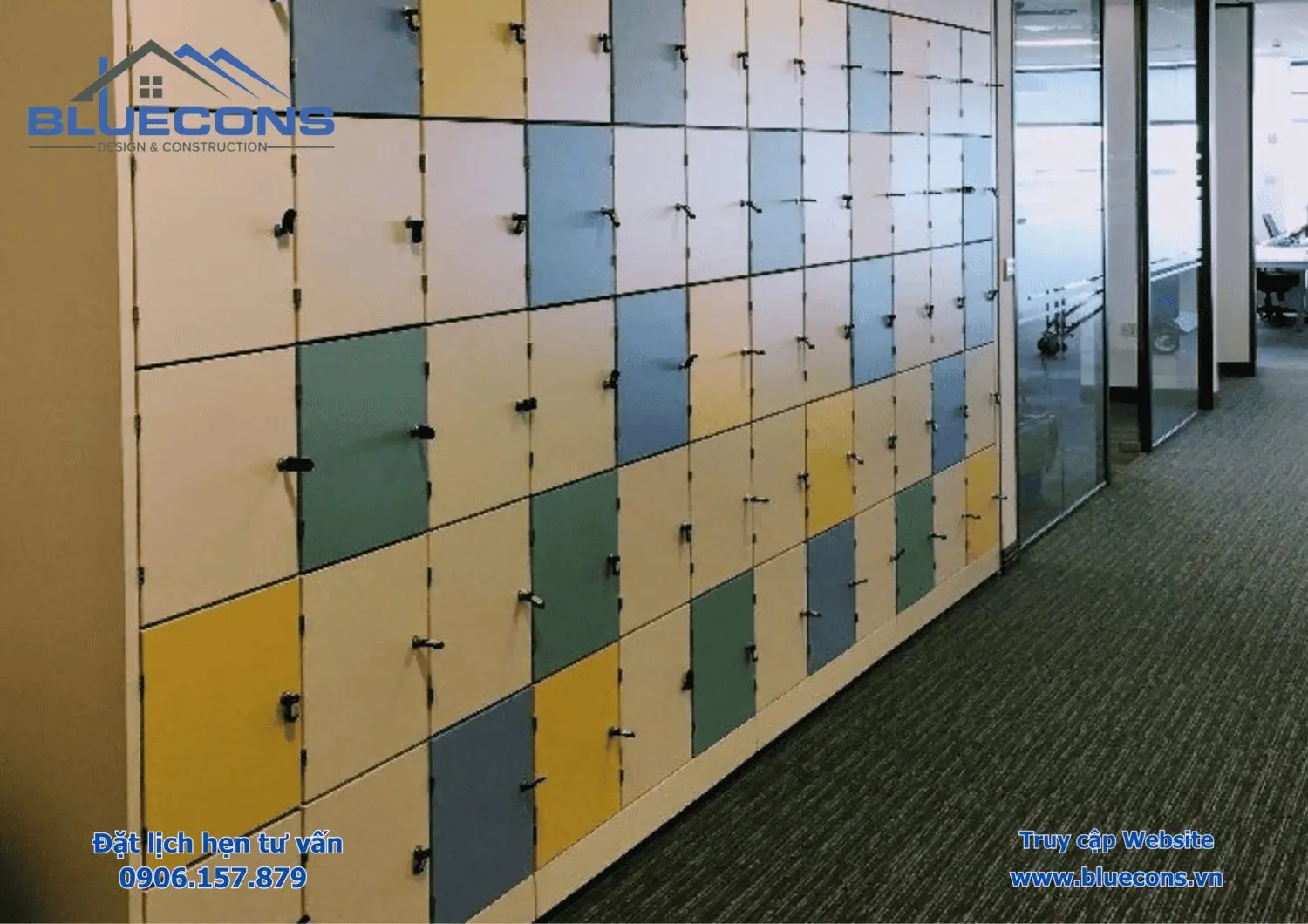 Tủ locker sắt tông màu độc đáo