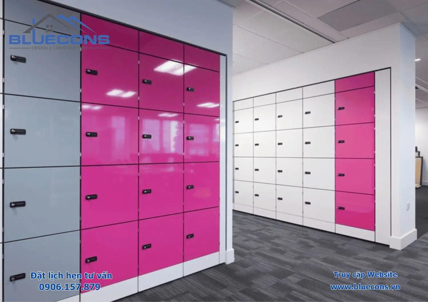Tủ locker sắt tông màu độc đáo