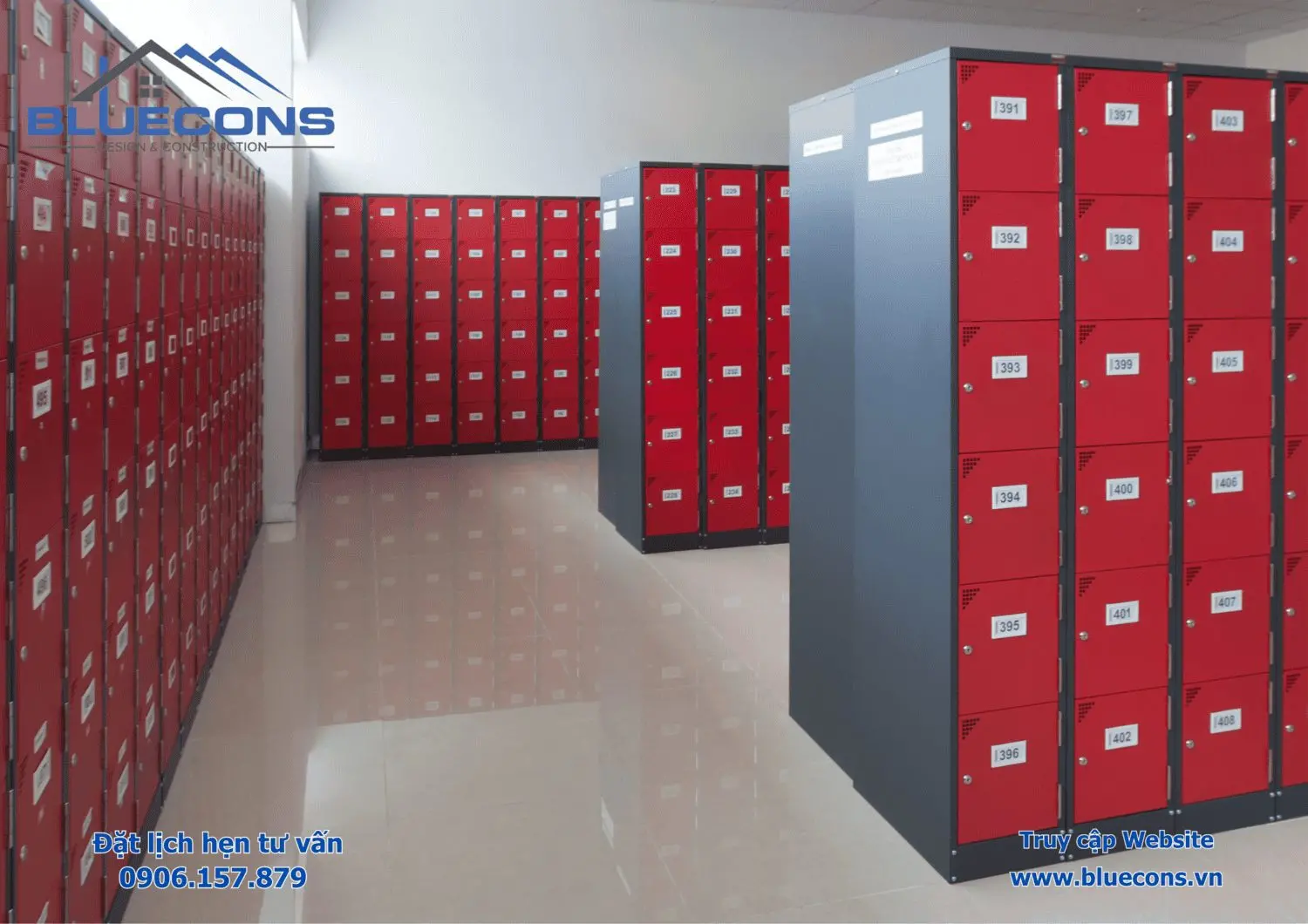 Tủ locker sắt tông màu độc đáo 