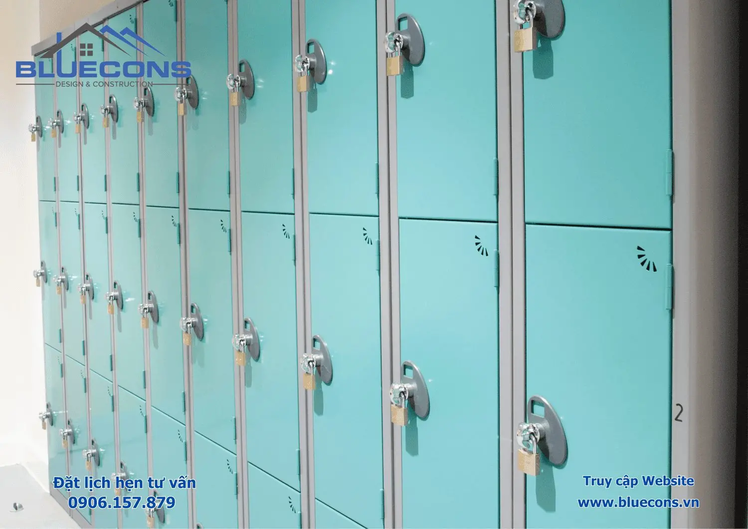 Tủ locker sắt tông màu độc đáo