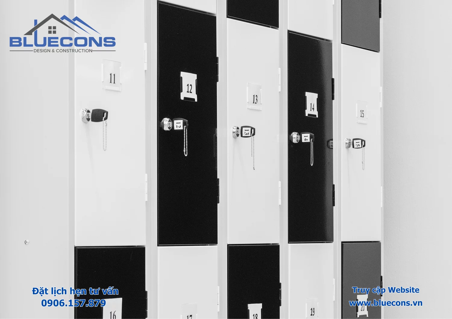 Tủ locker sắt tông màu độc đáo