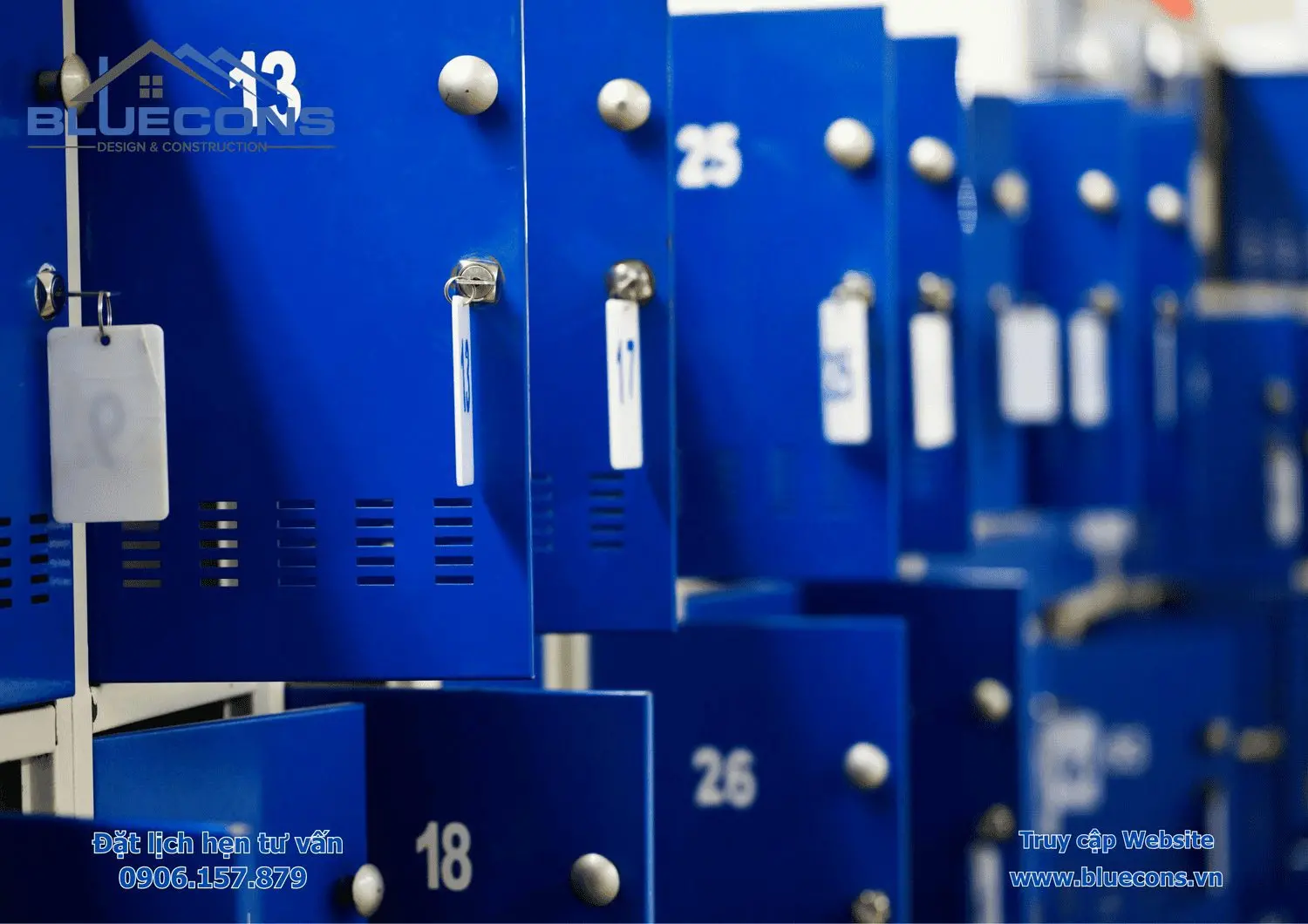 Tủ locker sắt tông màu độc đáo