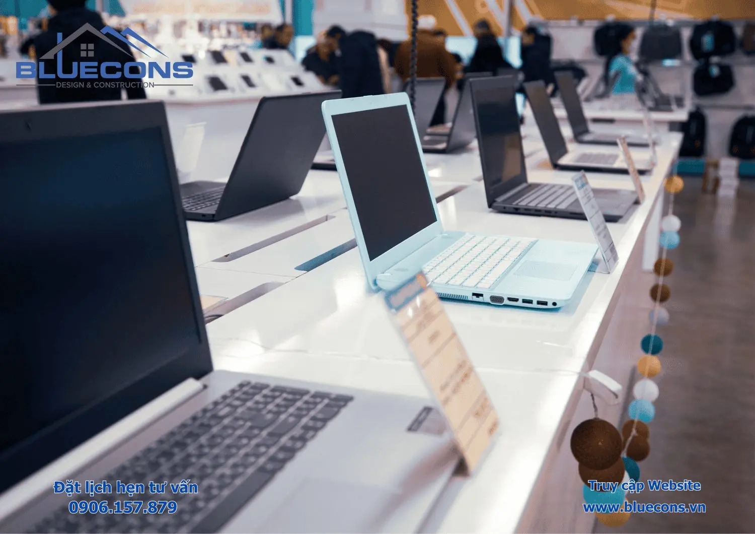Tủ trưng bày laptop