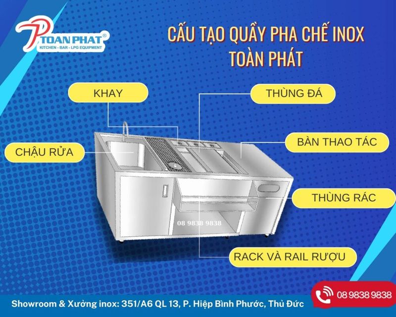 Quầy pha chế tại HCM