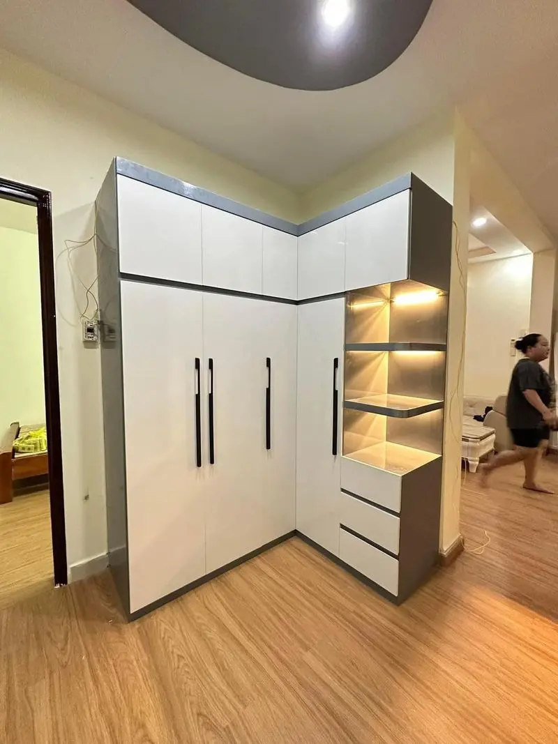 Tủ chữ L kết hợp nhiều chức năng