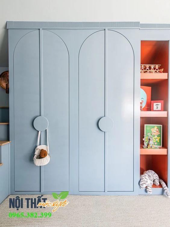 Tủ quần áo trẻ em gỗ công nghiệp đẹp