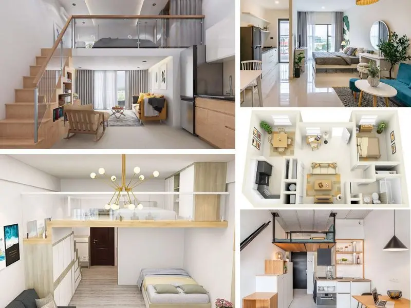 Hình ảnh nội thất căn hộ mini tối ưu hóa không gian
