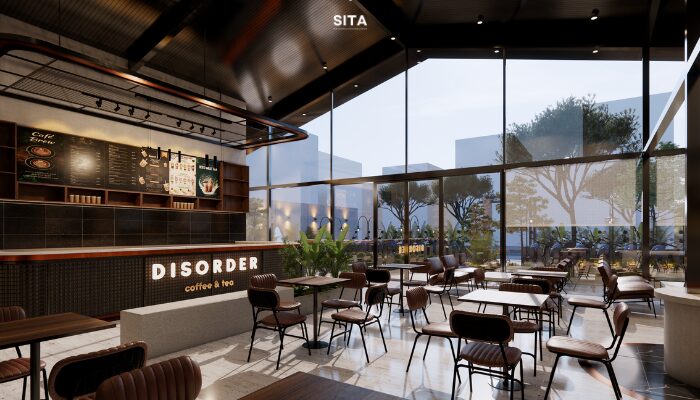 Thi Công Quán Cafe Tại Hóc Môn 21 Kết nối trong và ngoài quán cafe