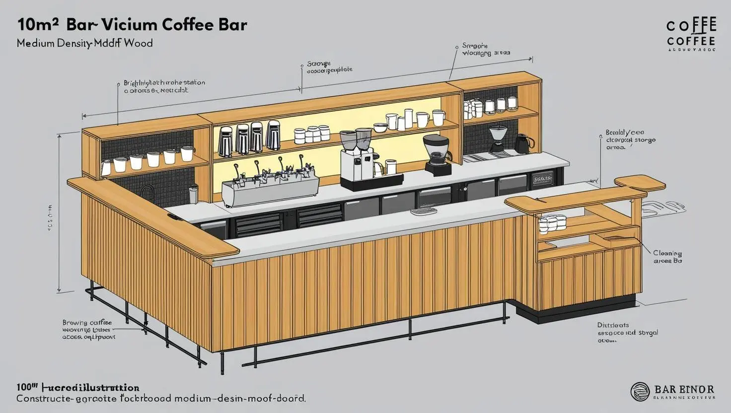 Cách Bố Trí Quầy Pha Chế Cafe (5) Cách Bố Trí Quầy Pha Chế Cafe (5)