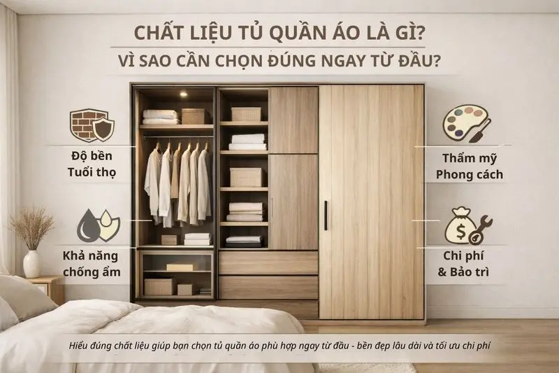 Chat lieu tu quan ao la gi Vi sao can chon dung ngay tu dau An Moc