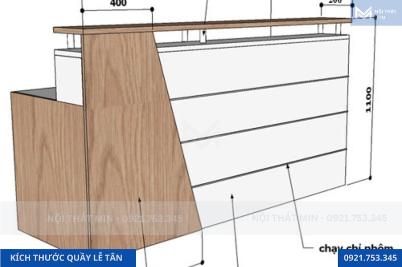 Kích thước quầy pha chế tiêu chuẩn