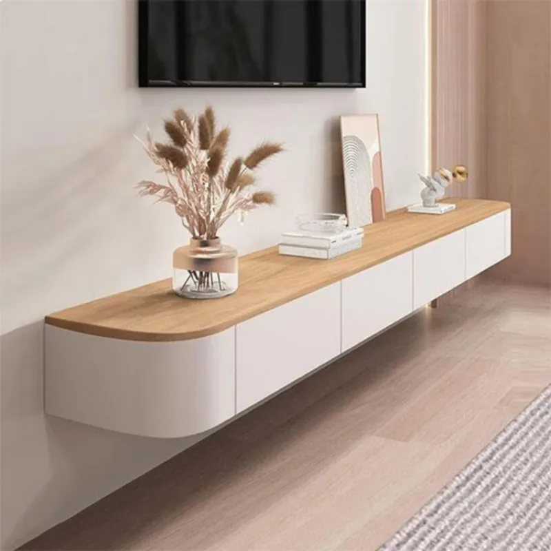 thi công kệ tivi gỗ căn hộ 12 Kệ tivi treo tường hiện đại Tankia