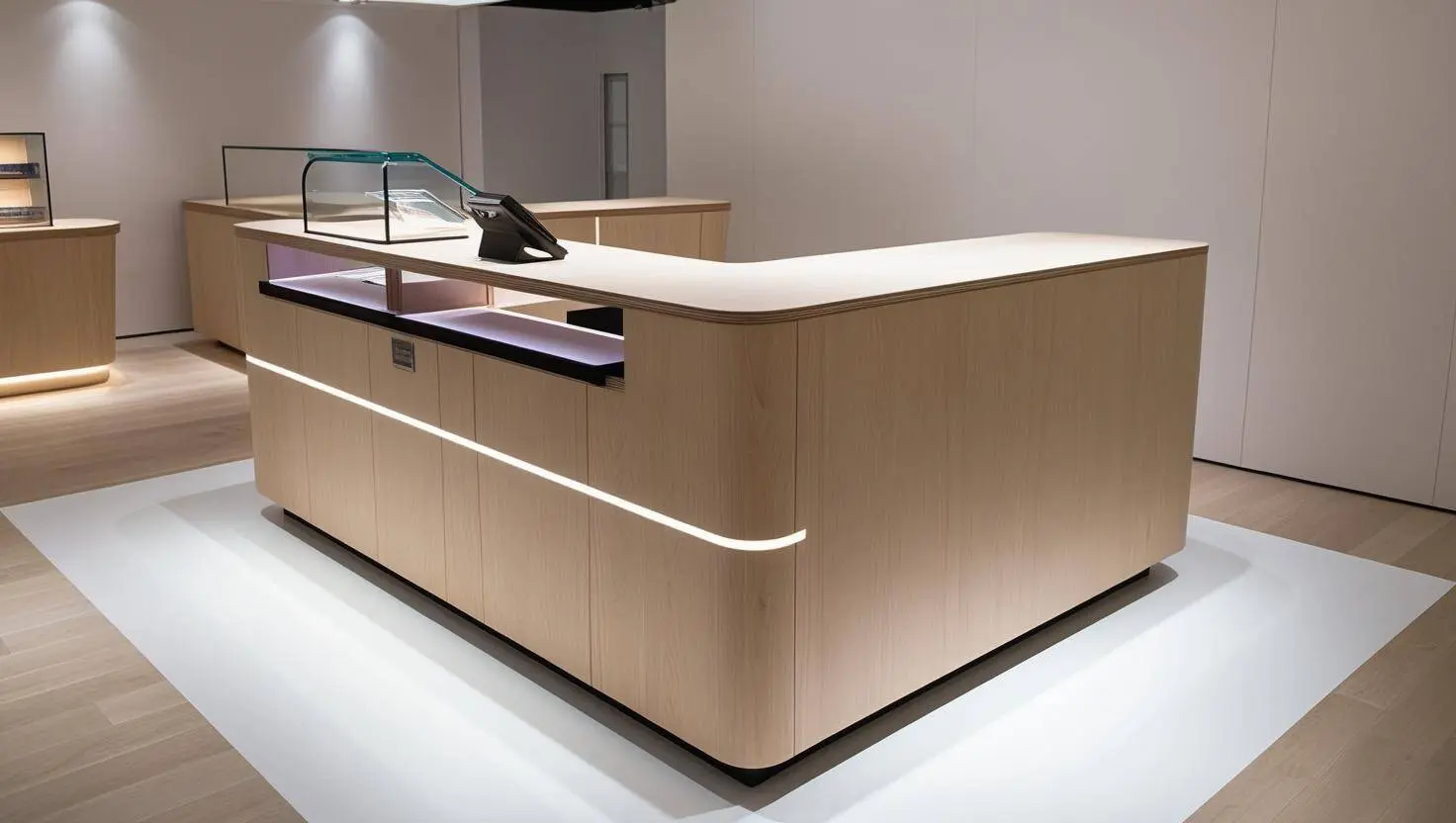 Mẫu quầy thu ngân sang trọng cho showroom (2)
