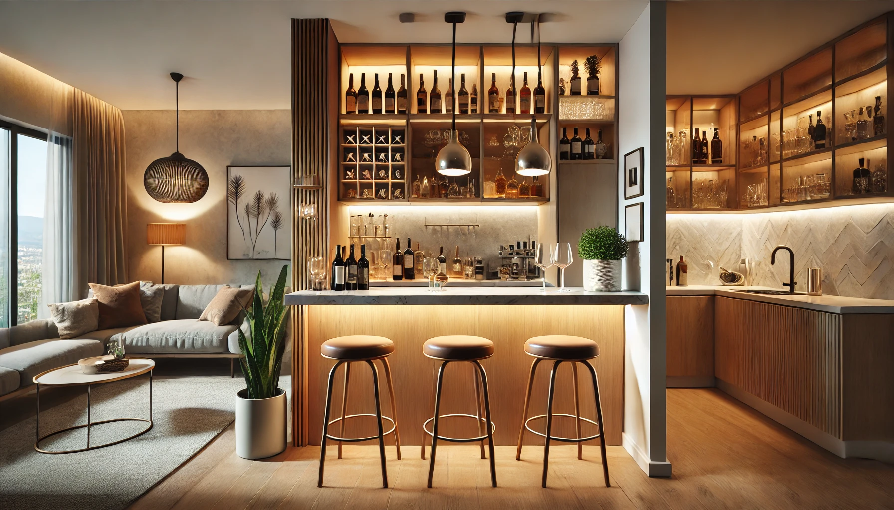 Quay-Bar-Nho-Trong-Nha Quầy Bar Nhỏ Trong Nhà