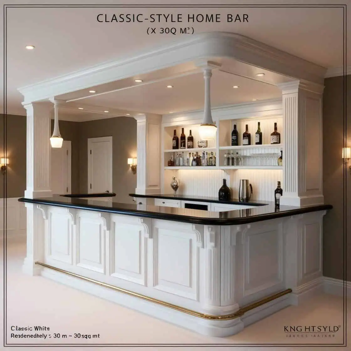 Quay-bar-gia-dinh-phong-cach-co-dien-30m2-tong-trang_-1 Quầy Bar Gia Đình Phong Cách Cổ Điển
