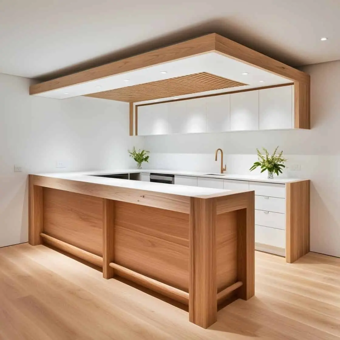 Quầy Bar Gỗ Gia đình 10m2 Hiện đại Tông Trắng (2)