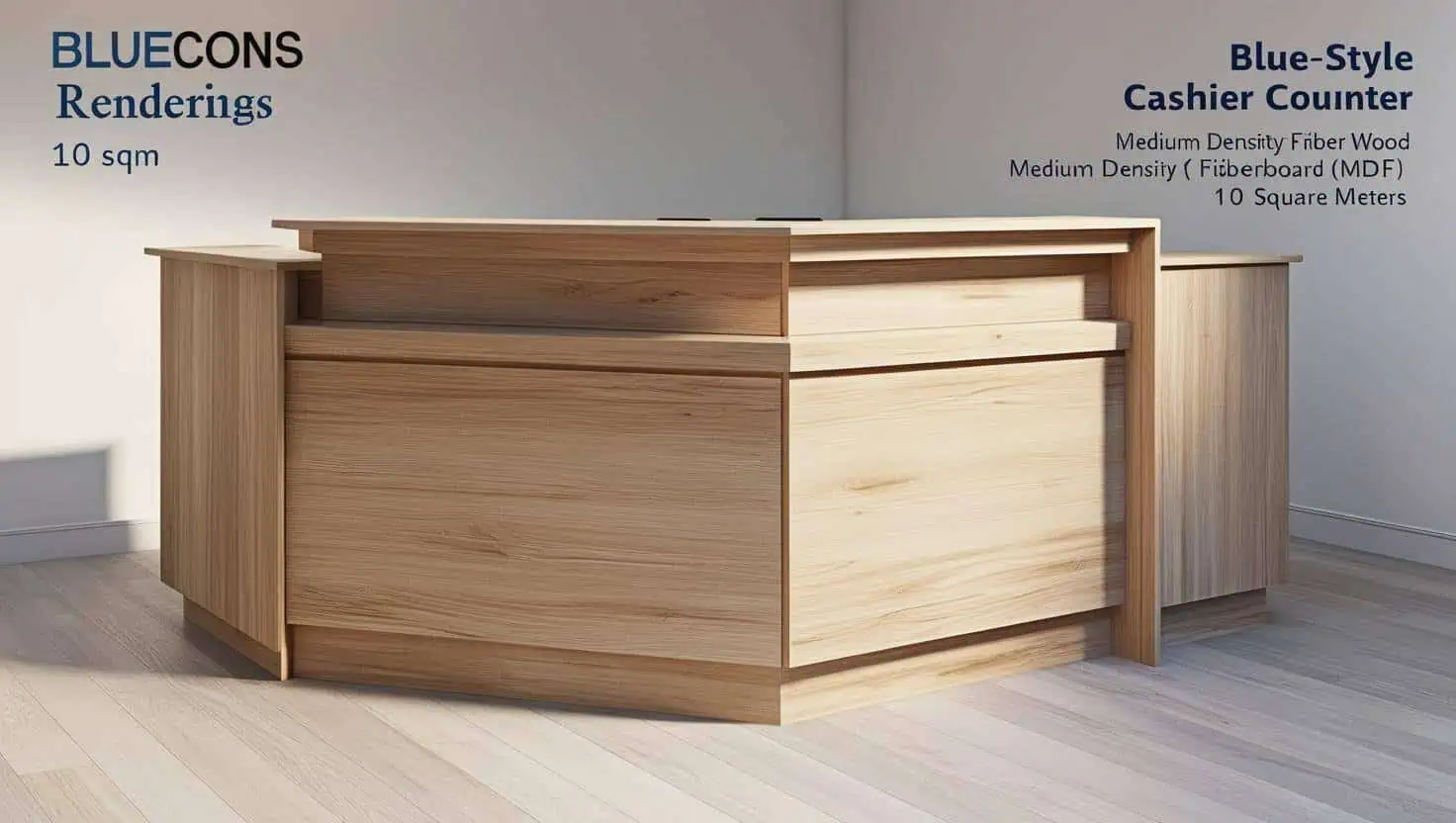 Quầy thu ngân phong cách bluecons