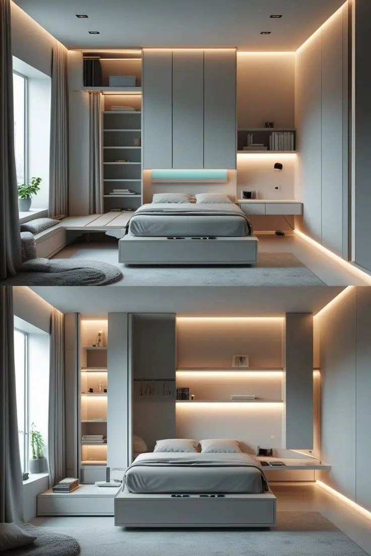 Thi công nội thất chung cư 2 phòng ngủ (1)