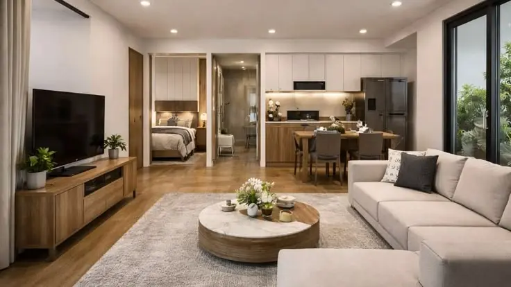 Thi công nội thất chung cư 50m2 (1)