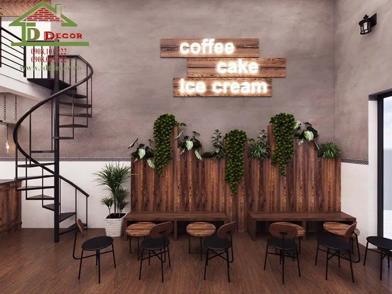 Thiết kế quán cafe bể sữa 1