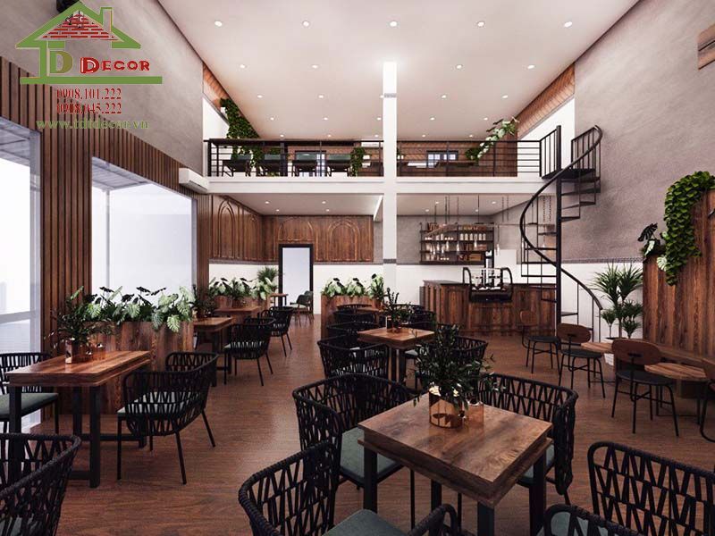 Thi Công Quán Cafe Tại Bình Chánh 12 Thiết kế quán cafe bể sữa 2