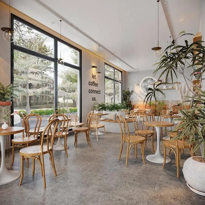 Hình ảnh nội thất quán cafe phong cách Hàn Quốc đẹp mắt