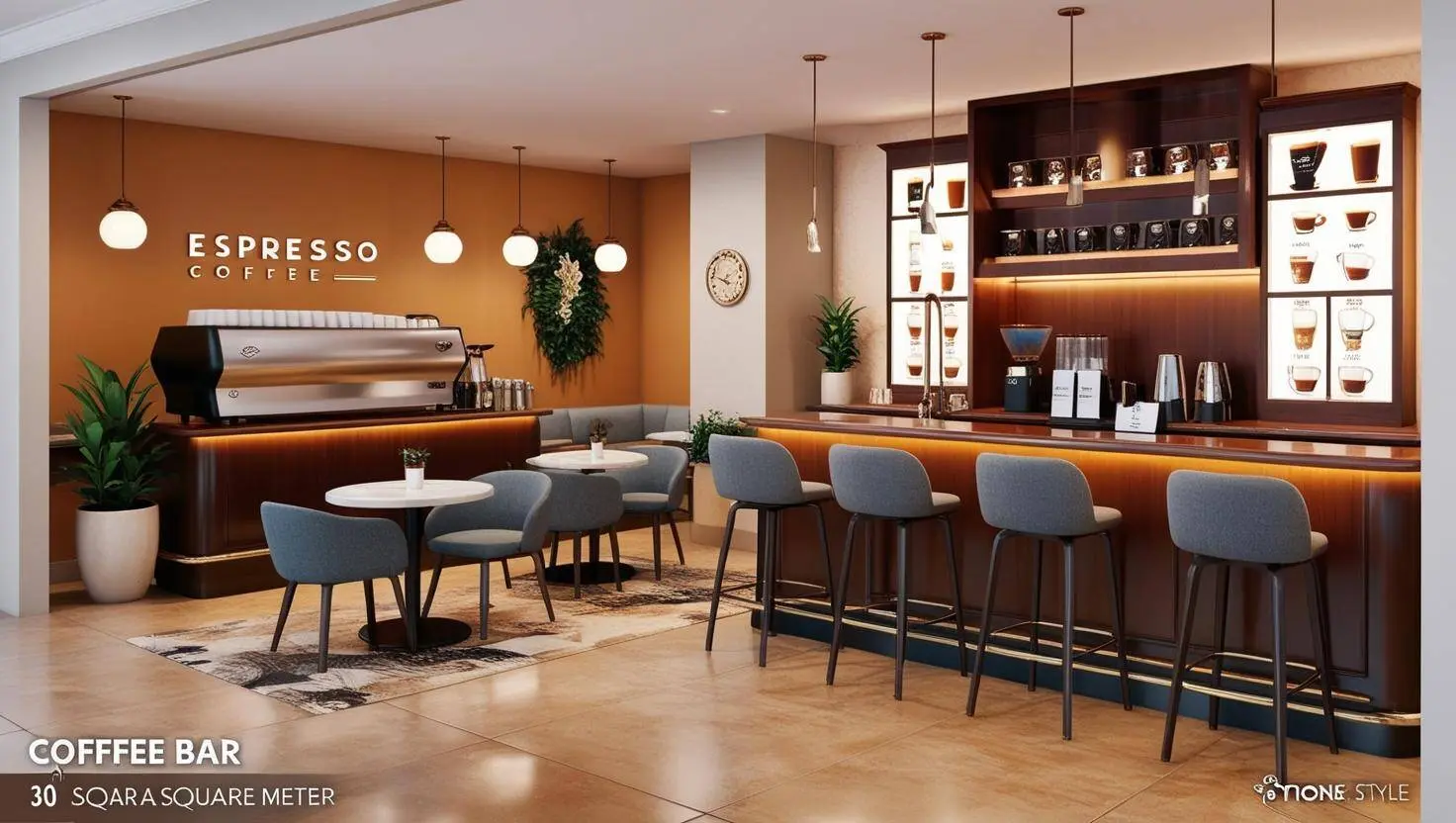 Thiết kế quầy pha chế cafe (3)