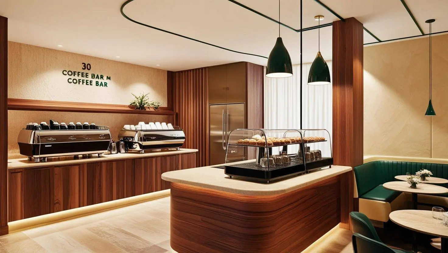 Thiết kế quầy pha chế cafe