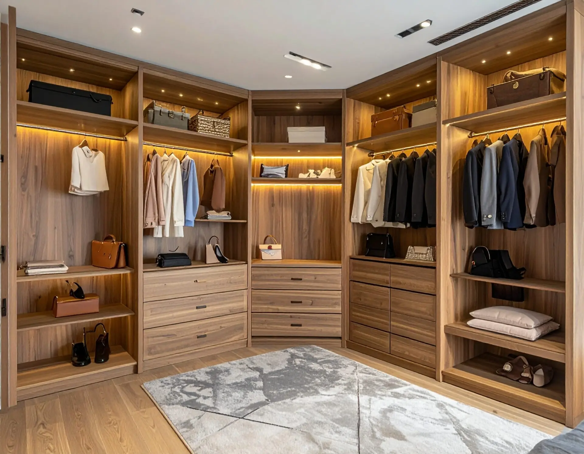 Tủ Quần Áo Gỗ Có Kệ Trưng Bày 8