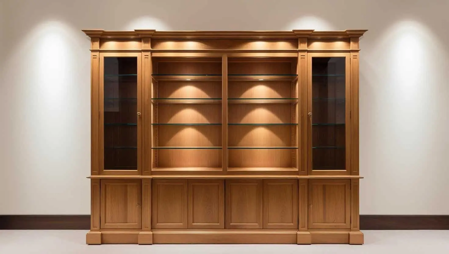 Tủ trưng bày bằng gỗ tự nhiên 10m2