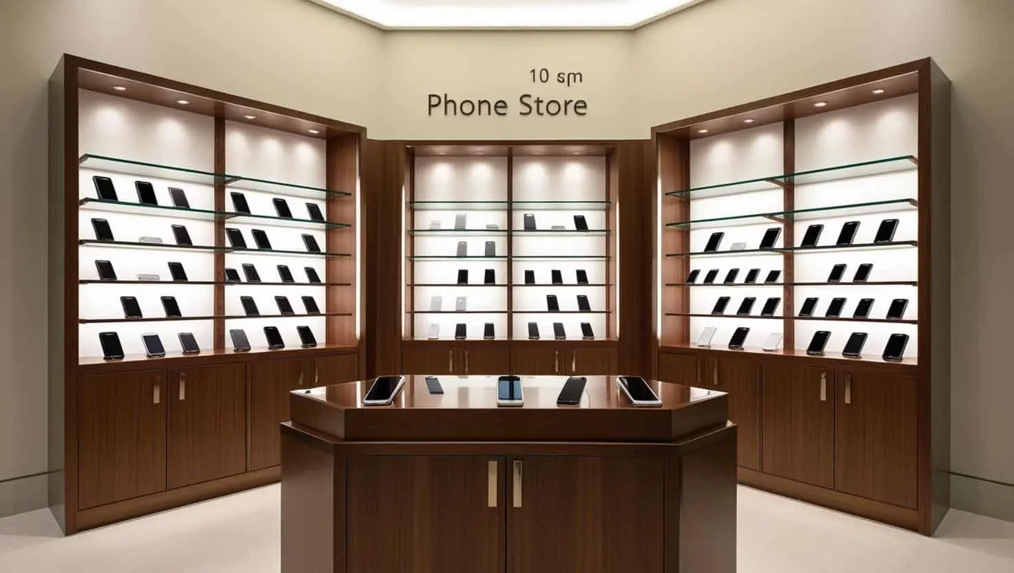 Tủ trưng bày cho cửa hàng điện thoại 10m2 (10) Tủ trưng bày cho cửa hàng điện thoại 10m2 (10)