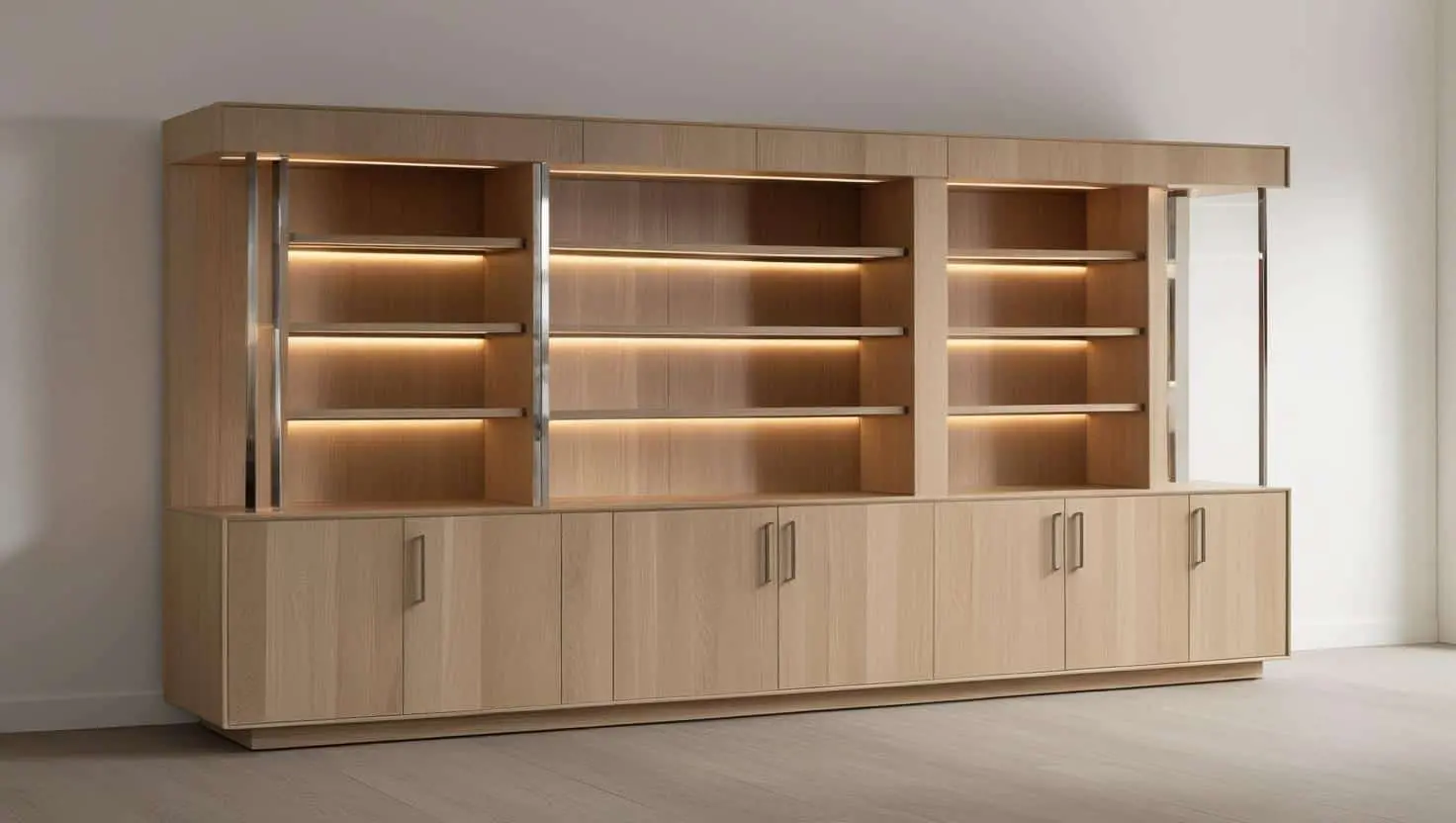 Tủ trưng bày đa năng bằng gỗ mdf 10m2 (2) Tủ trưng bày đa năng bằng gỗ mdf 10m2 (2)