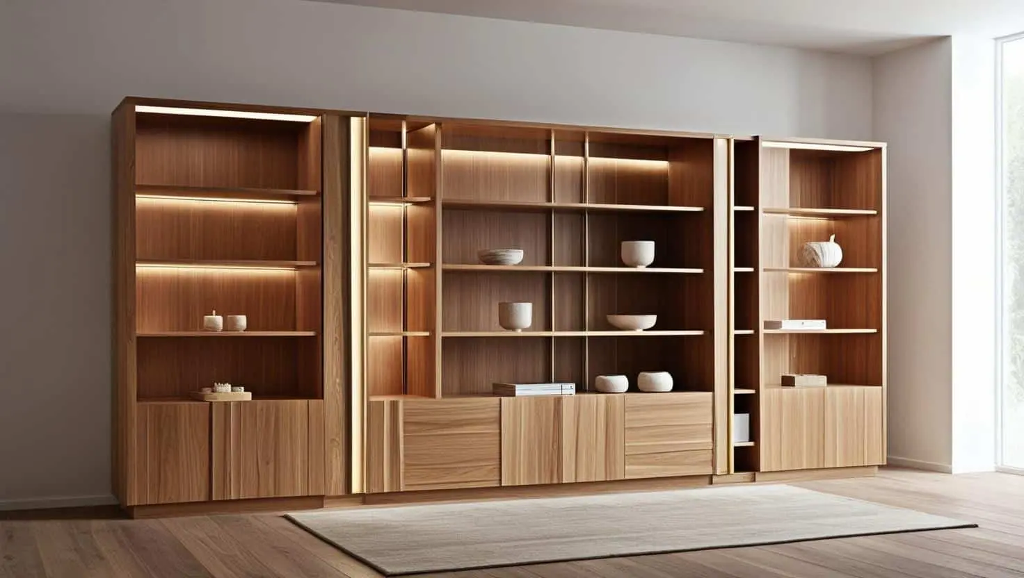 Tủ trưng bày đa năng bằng gỗ mdf 10m2 (4) Tủ trưng bày đa năng bằng gỗ mdf 10m2 (4)