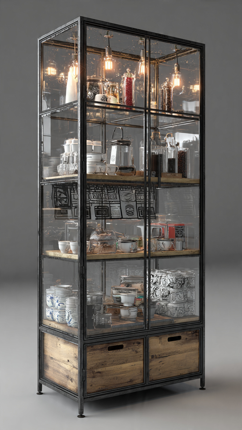 Tủ trưng bày kính cho quán cà phê (1) Tủ trưng bày kính cho quán cà phê (1)