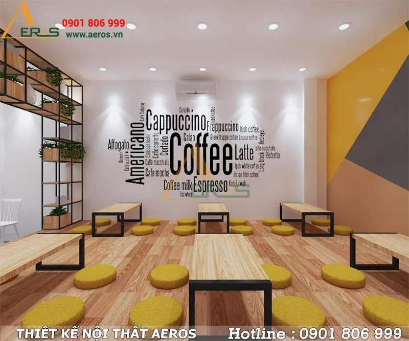 Thiết kế quán trà sữa đẹp