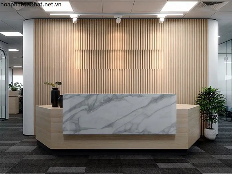 Backdrop quầy lễ tân